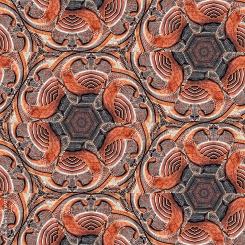 Antique pattern design for Moroccan textile print. Traditional mystic background design. Arabesque ethnic texture. Geometric stripe ornament cover photo. Turkish fashion for floor tiles and carpet