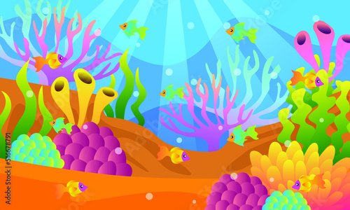illustration of a underwater scenery