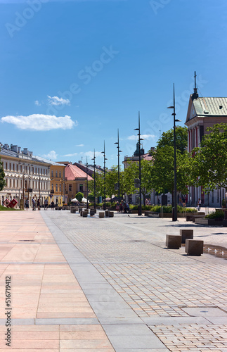 Poland. Lublin. Lithuanian Square on a sunny day. 
