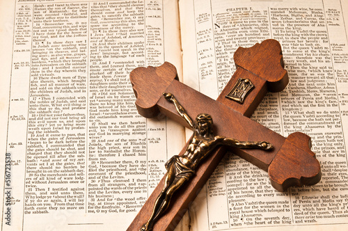 crucifix and bible