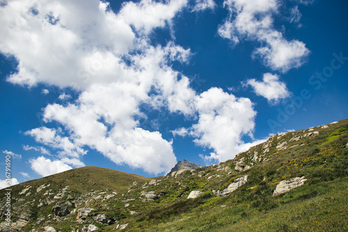 Scenery peaks of Alps in summer, Nivolet, Gran Paradiso