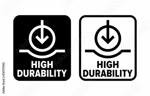 "High Durability" vector information sign