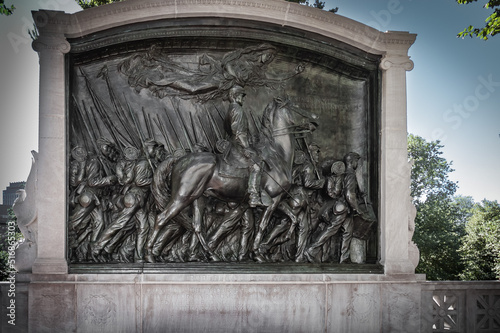 Civil War Memorial named Robert Gould Shaw Memorial, Boston, Massachusetts, Built in 1897 to honor the first all-Black 54th regiment recruited to fight for the the North 