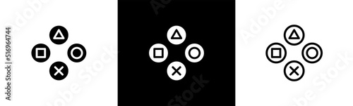 Game controller icon. Video game console icon. Vector illustration 