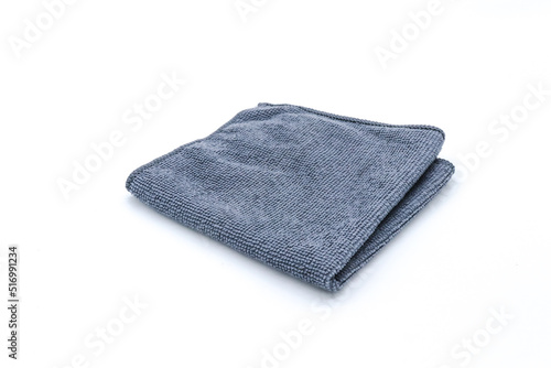 black kitchen rag on white background