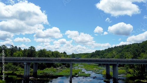 Beautiful shot of the Haw River in Pittsboro, NC