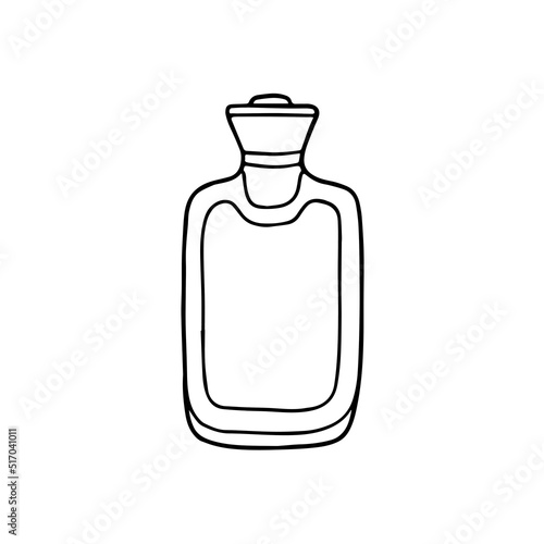 Vector illustration of hot water bottle