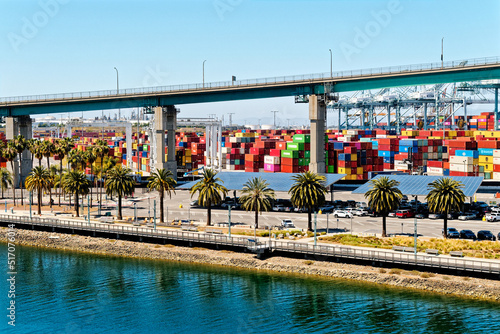 Containers in San Pedro Harbor