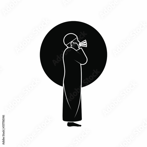 Icon : Muslim Adhan. Adzan, Call to Prayer Symbol in Islam - Vector. 