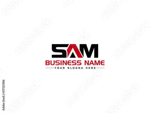 Minimalist SAM Logo Icon, Colorful SA s a m Logo Letter Vector Art With Creative Three Letter Unique Symbol Design