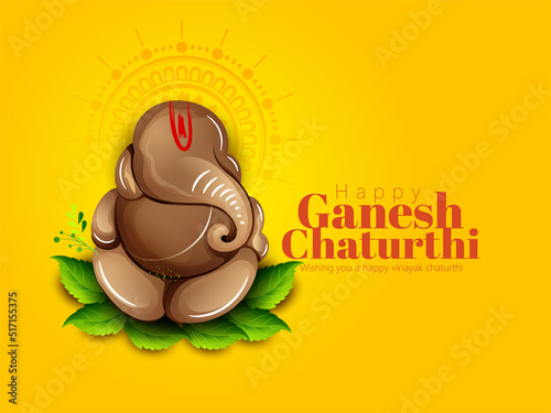 illustration of Lord Ganpati FOR Happy Ganesh Chaturthi Indian festival 