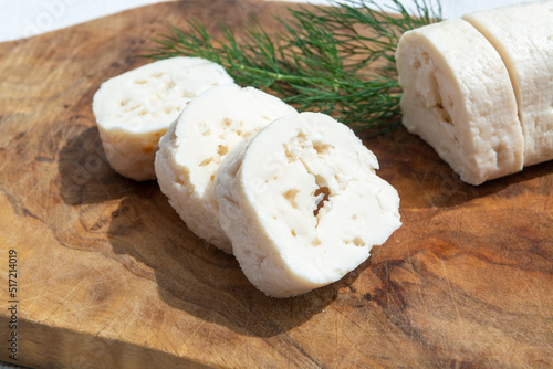 Artisan homemade organic goat cheese from small goat farm in Italy