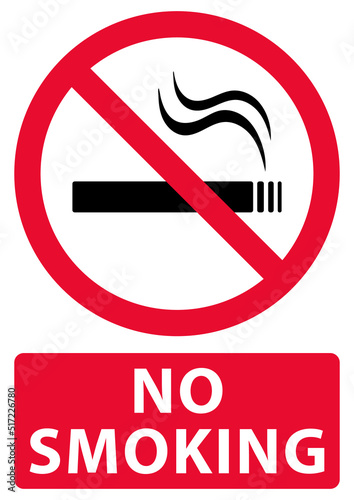 no smoking sign with text