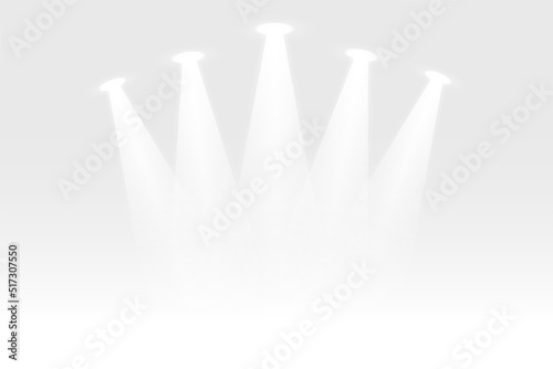 white stage background with focus lights