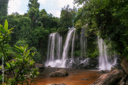 Waterfall Beautiful At Phnom Kulen National Park