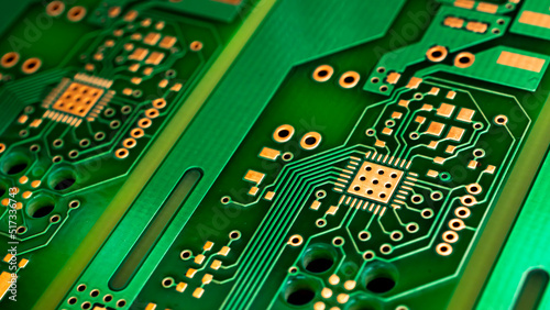 a printed circuit board in green