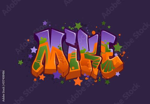 Graffiti Styled Urban Street Art Tagging Design - Mike