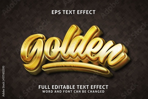 golden 3d text effect premium vectors
