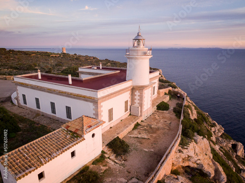 lighthouse of Cap Blanc Built in 1862., Llucmajor, Mallorca, balearic islands, spain, europe