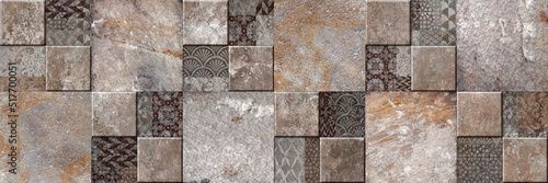 decorative stone mosaic background, ceramic tile surface 