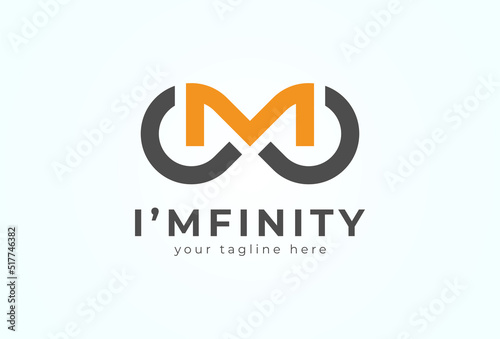 Infinity Logo, letter M with infinity icon combination, suitable for technology, brand and company logo, vector illustration