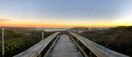 wide sunset beach view