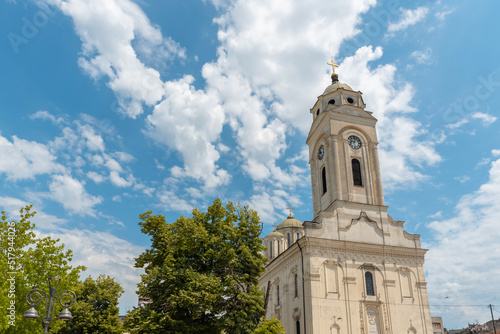 Big old orthodx church in Smederevo city in Serbia on clear sunny day