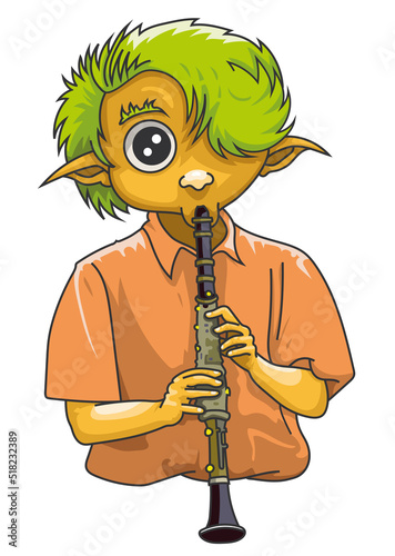 Elfe joueur de flûte