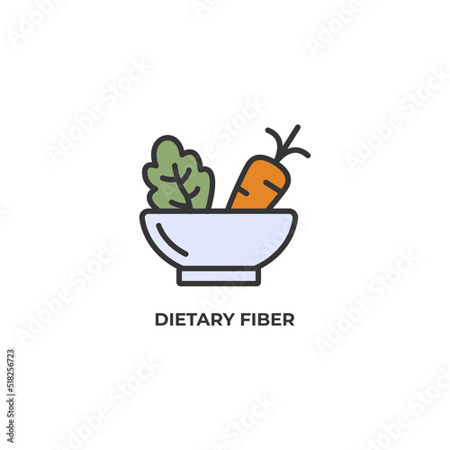 dietary fiber vector icon. Colorful flat design vector illustration. Vector graphics