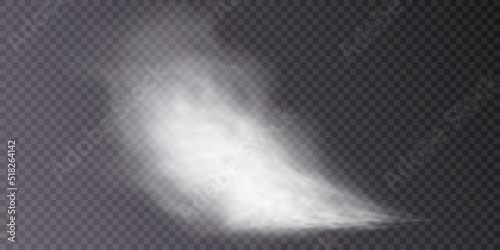 Texture of white smoke on a transparent background. Steam, Smoke, Fog, Clouds special effect. Vector isolated smoke PNG. 