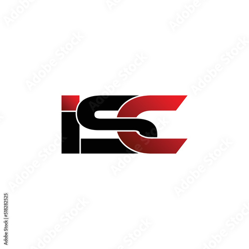 ISC letter monogram logo design vector