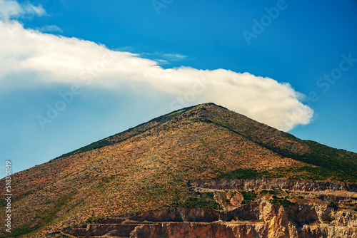 Monte Massico Italian mountain ridge in Campania.