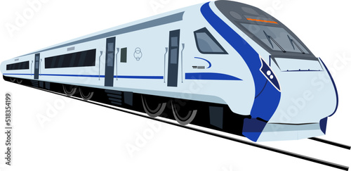 Illustration of Indian high speed Vande Bharat train