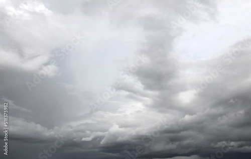 Grey storm clouds in sky