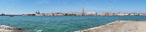 Wenecja, zabytki, podróż, laguna, gondola, Europa, Italia, Widok na Wenecję od strony wyspy Giudecca, panorama
