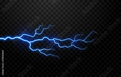 Vector lightning, lightning png, thunderstorm, lighting, flash. Natural phenomenon, light effect. PNG.