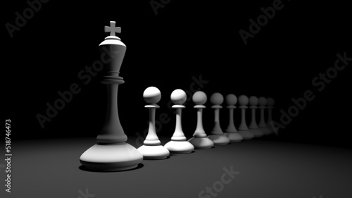 Chess king business concept, leader and success