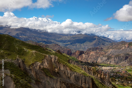 Beautiful panoramic mountain view in Bolivia 