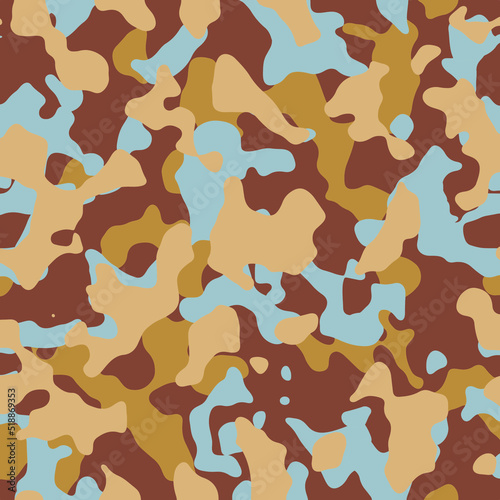 Camouflage sand pattern, seamless military background, light design for printing clothing, fabric.