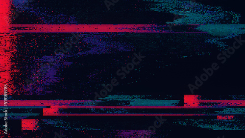 Glitch noise static television VFX. Visual video effects stripes background, CRT tv screen no signal glitch effect