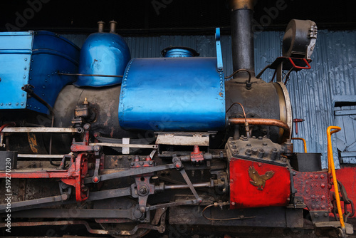 Famous Darjeeling steam train was Built between 1879 and 1881 and now is World Heritage Site by UNESCO, Himalayan Queen, Darjeeling, India.