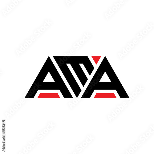 AMA triangle letter logo design with triangle shape. AMA triangle logo design monogram. AMA triangle vector logo template with red color. AMA triangular logo Simple, Elegant, and Luxurious Logo...