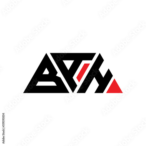 BAH triangle letter logo design with triangle shape. BAH triangle logo design monogBAm. BAH triangle vector logo template with red color. BAH triangular logo Simple, Elegant, and Luxurious Logo...