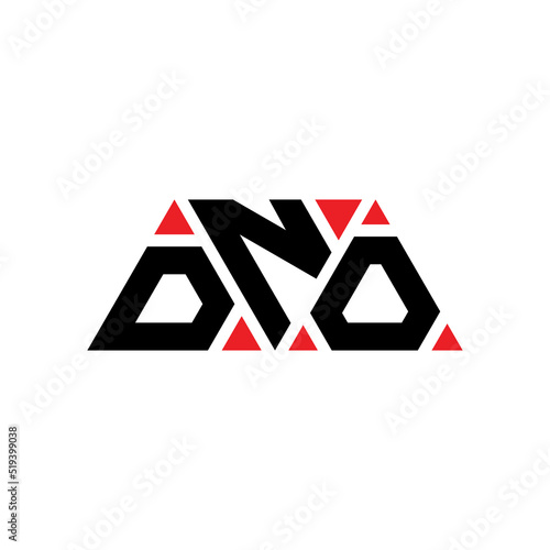 DNO triangle letter logo design with triangle shape. DNO triangle logo design monogram. DNO triangle vector logo template with red color. DNO triangular logo Simple, Elegant, and Luxurious Logo...