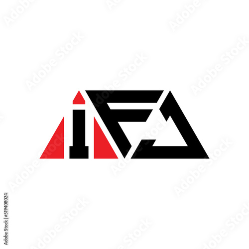 IFJ triangle letter logo design with triangle shape. IFJ triangle logo design monogram. IFJ triangle vector logo template with red color. IFJ triangular logo Simple, Elegant, and Luxurious Logo...