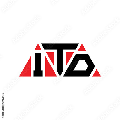 ITD triangle letter logo design with triangle shape. ITD triangle logo design monogram. ITD triangle vector logo template with red color. ITD triangular logo Simple, Elegant, and Luxurious Logo...