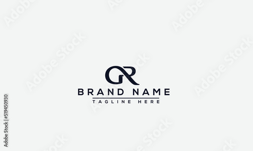 Logo design letter GR . Elegant modern. Vector template.