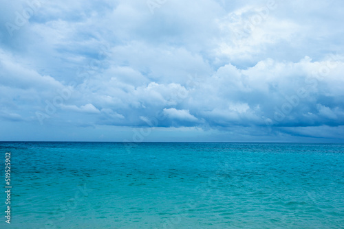 Dark clouds on the ocean