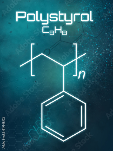 Chemische Formel von Polystyrol