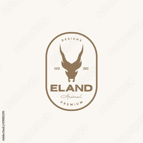 eland skull badge vintage logo